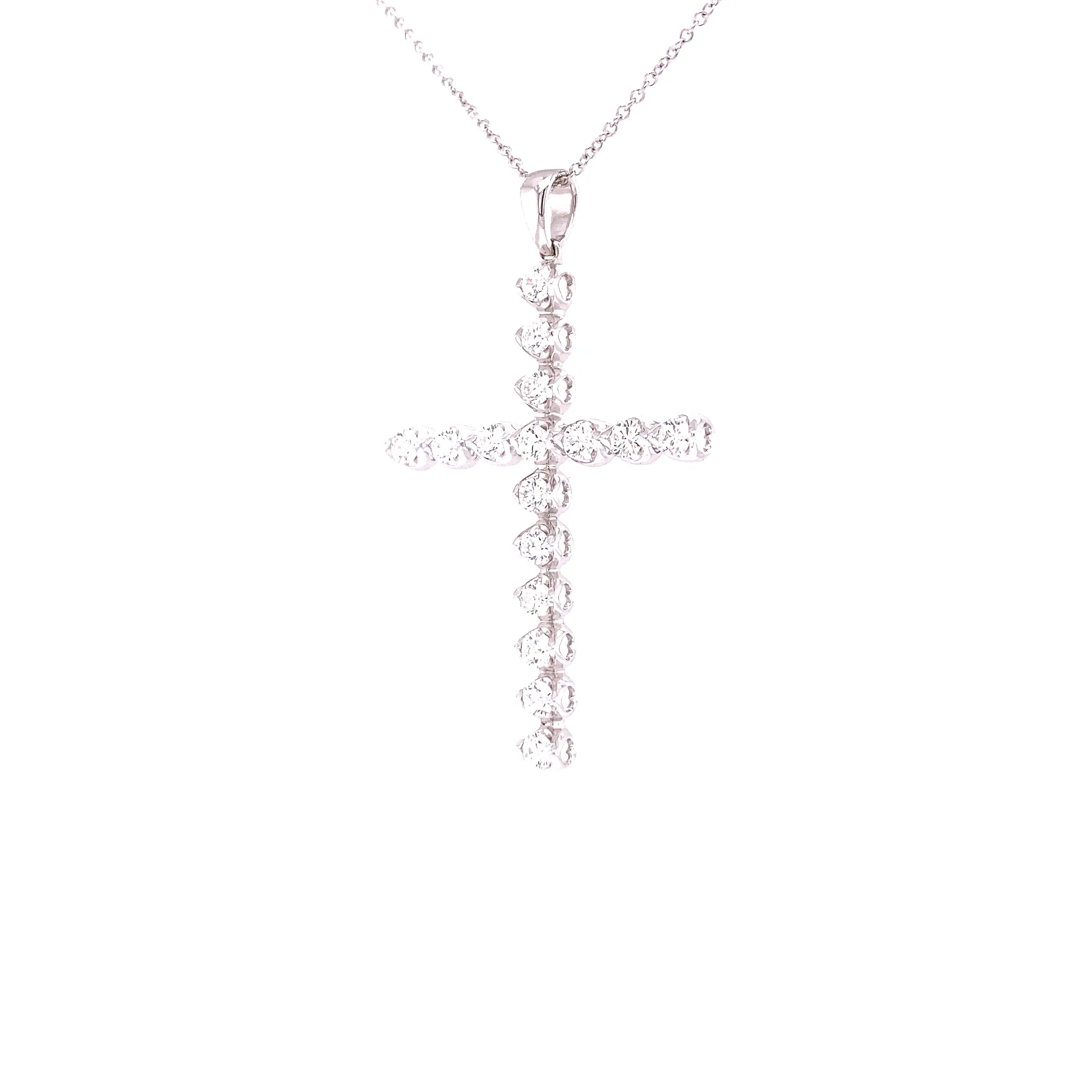 14KW Custom Diamond Cross Fashion Pendant