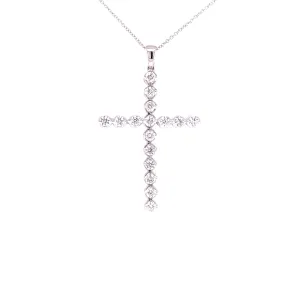 14KW Custom Diamond Cross Fashion Pendant