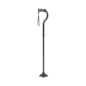 4-Point Offset Folding Hybrid Cane, Black