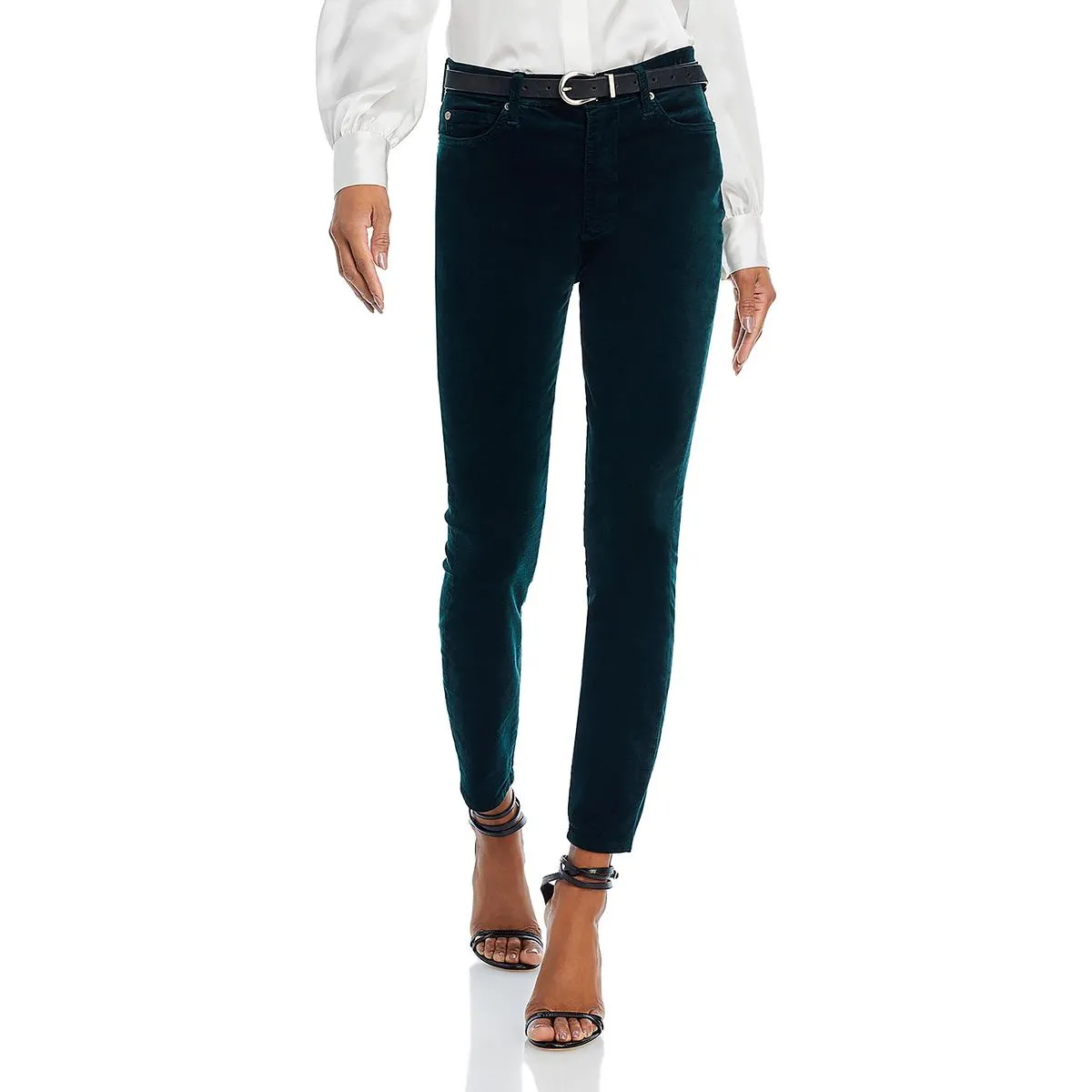 7 For All Mankind Womens Velvet High Rise Skinny Jeans