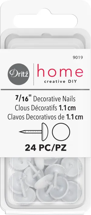 7/16" Smooth Decorative Nails, 24 pc