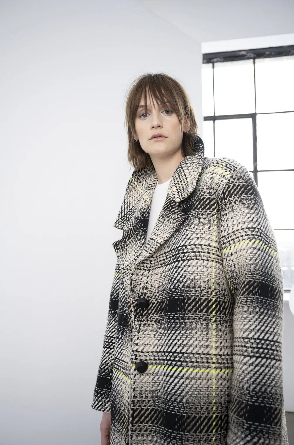 Albert Coat in Dipsyfluo Plaid-FW23