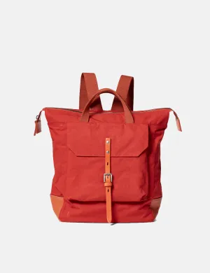 Ally Capellino Frances Hybrid Waxy Rucksack - Brick Red