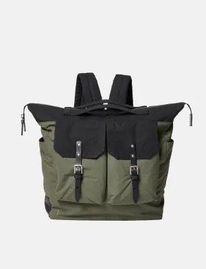 Ally Capellino Frank Hybrid Waxy Rucksack - Black/Olive