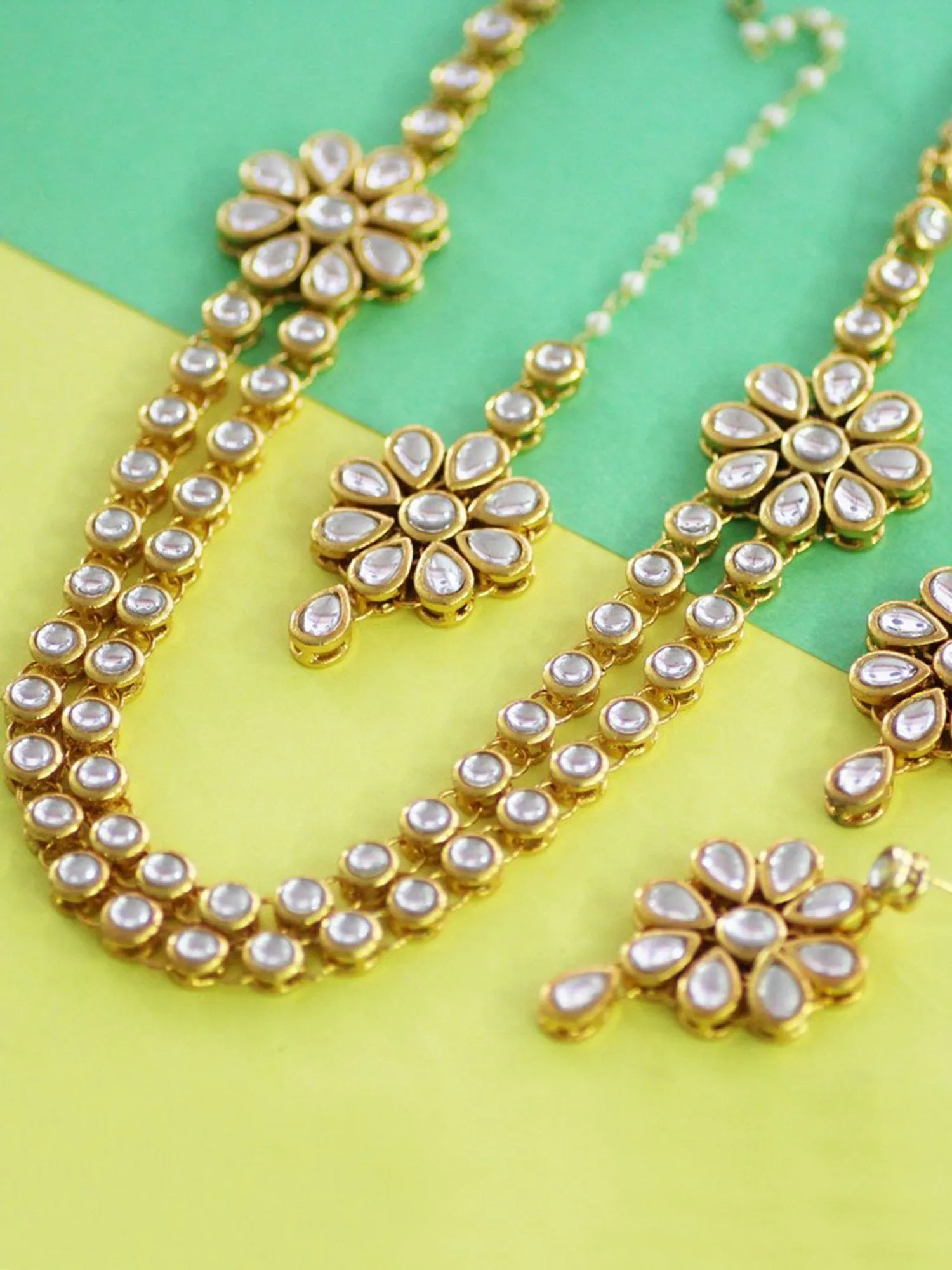 Antique Rani Haar Kundan Necklace Set