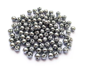 Ash Gray Circular Acrylic Beads