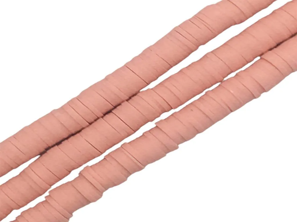 Baby Pink Circular Rubber Beads