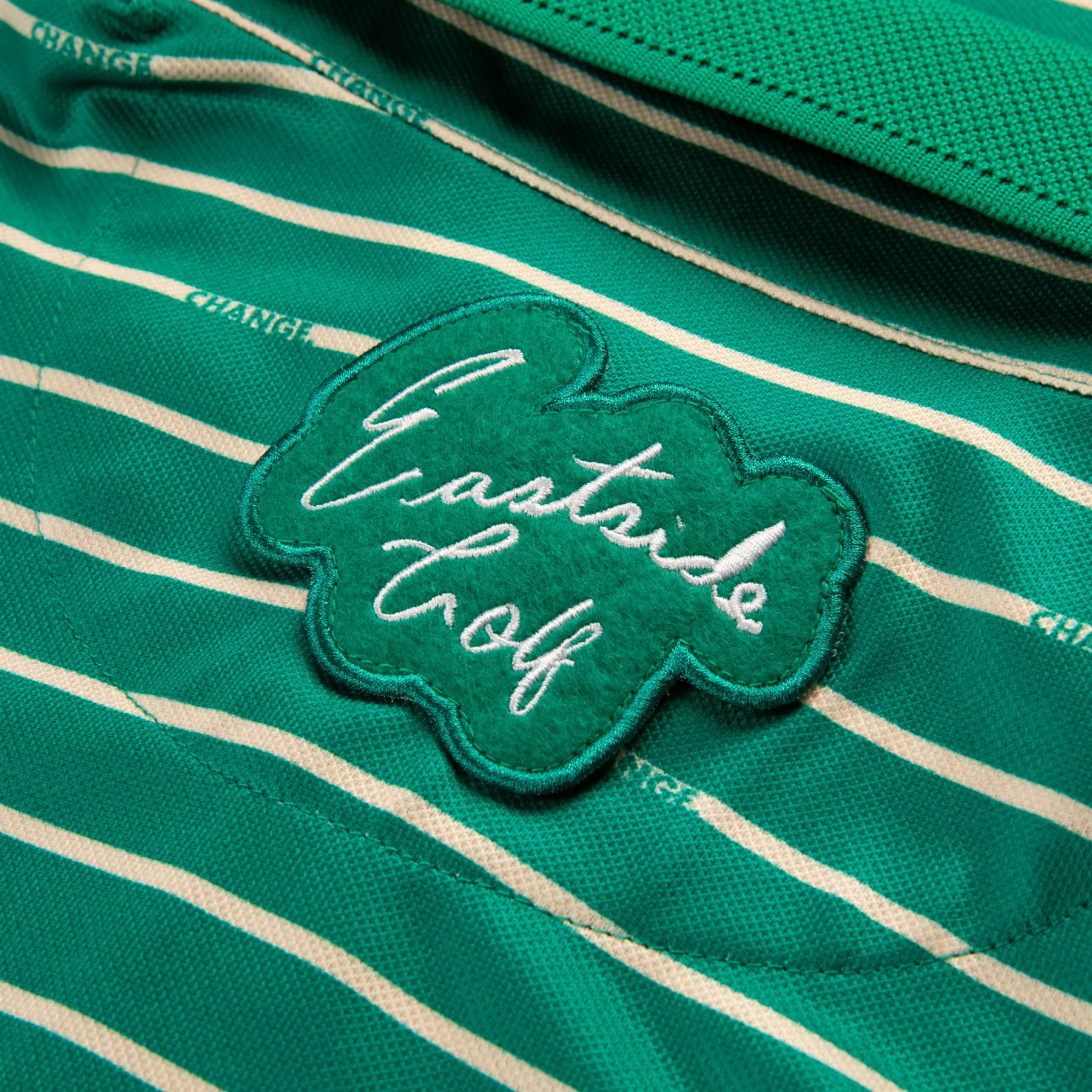 Change Stripe Pique Polo Golf Green - W23