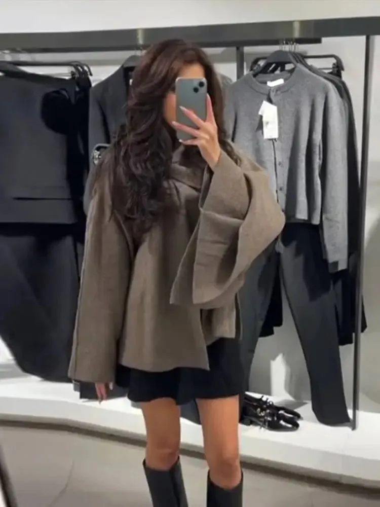 Chic Scarf trench coat long and short trench coat peacoat