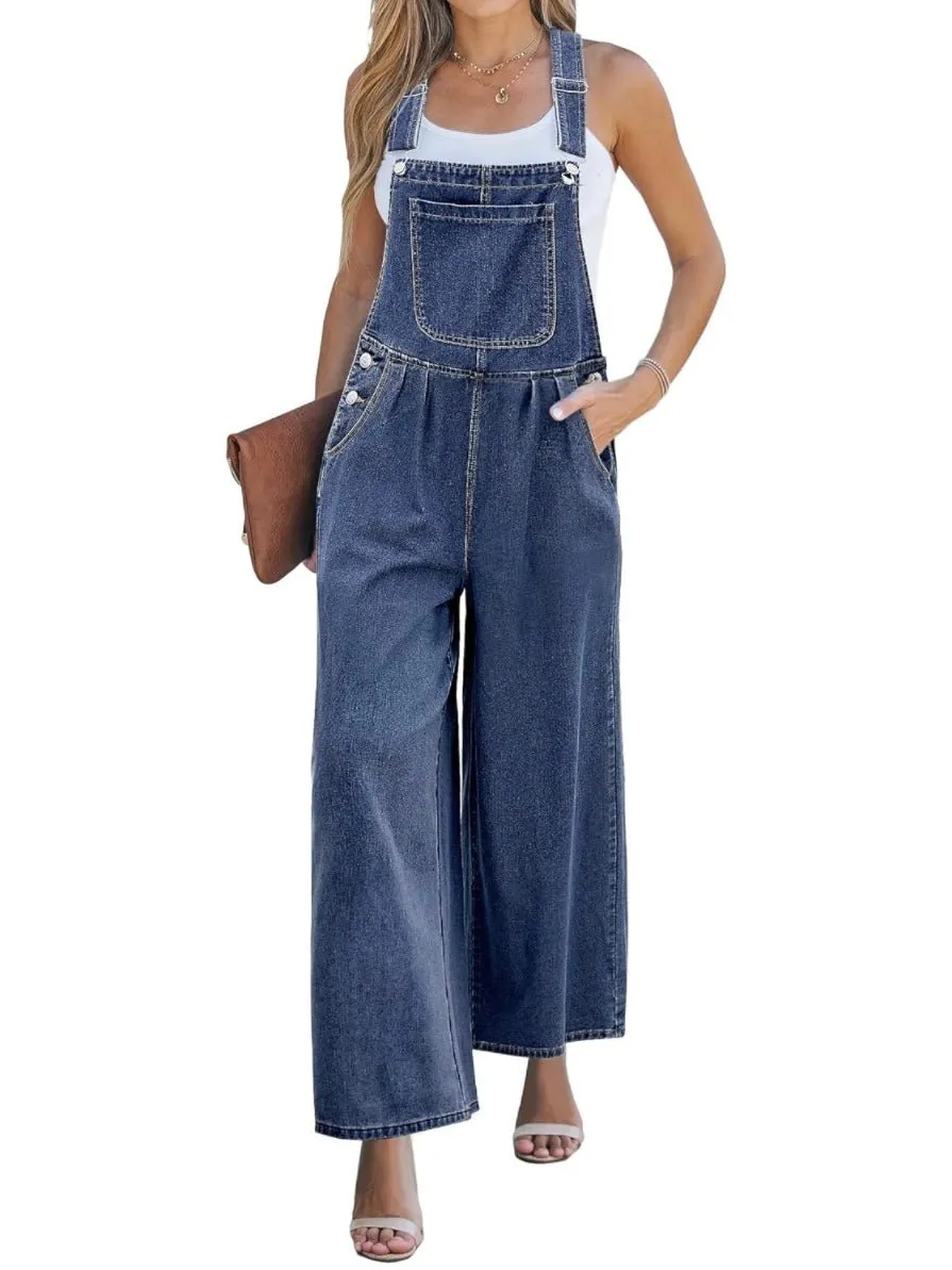 Dark blue denim jumper overall