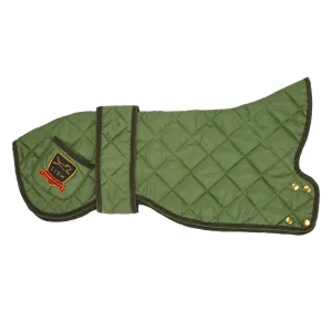 Elwin Khaki Green Luxury Designer Whippet Dog Coat