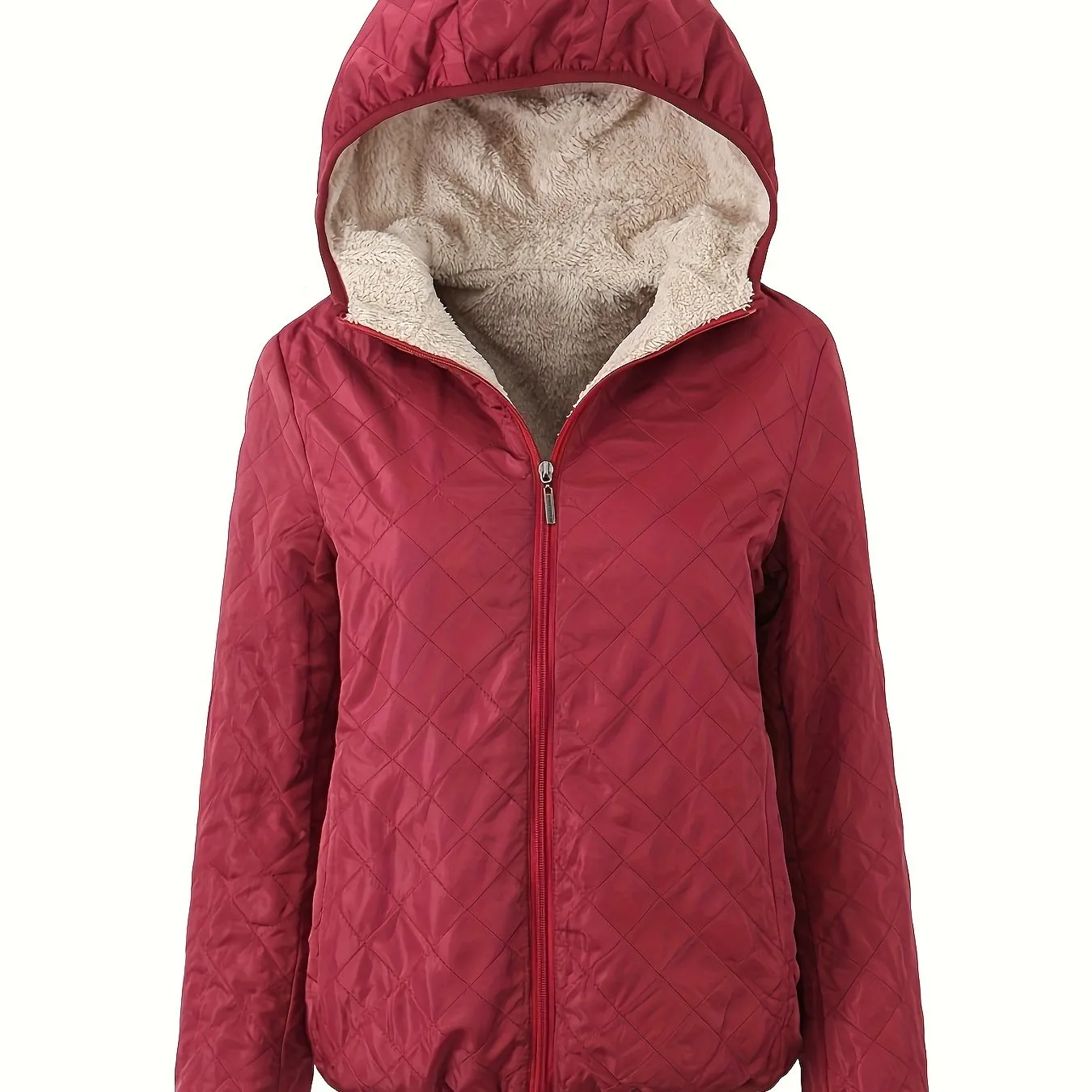 Emma | Quilted zippered jacket with hood