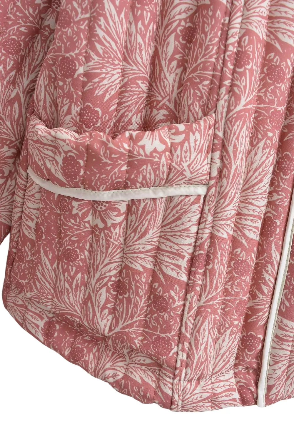 'Finley' Printed Open Front Long Sleeve Padded Jacket