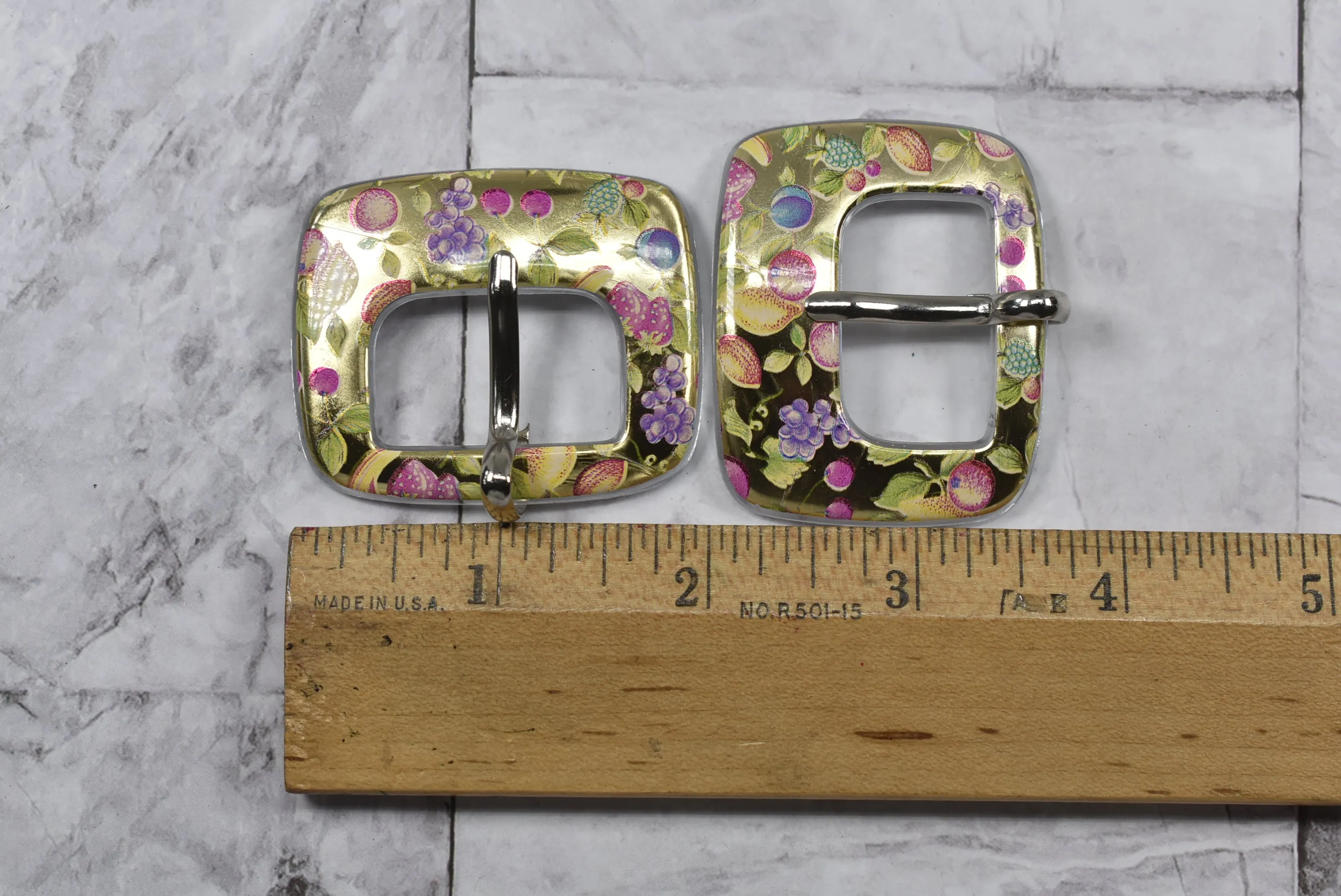 Gold Belt Buckle with Flowers | Floral Belt Buckle | Women's Belt Buckle