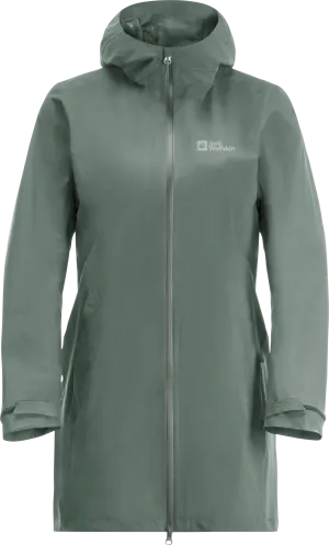 Jack Wolfskin Women&#x27;s Pack &amp; Go 2-Layer Coat Hedge Green | Buy Jack Wolfskin Women&#x27;s Pack &amp; Go 2-Layer Coat Hedge Green here | Outnorth