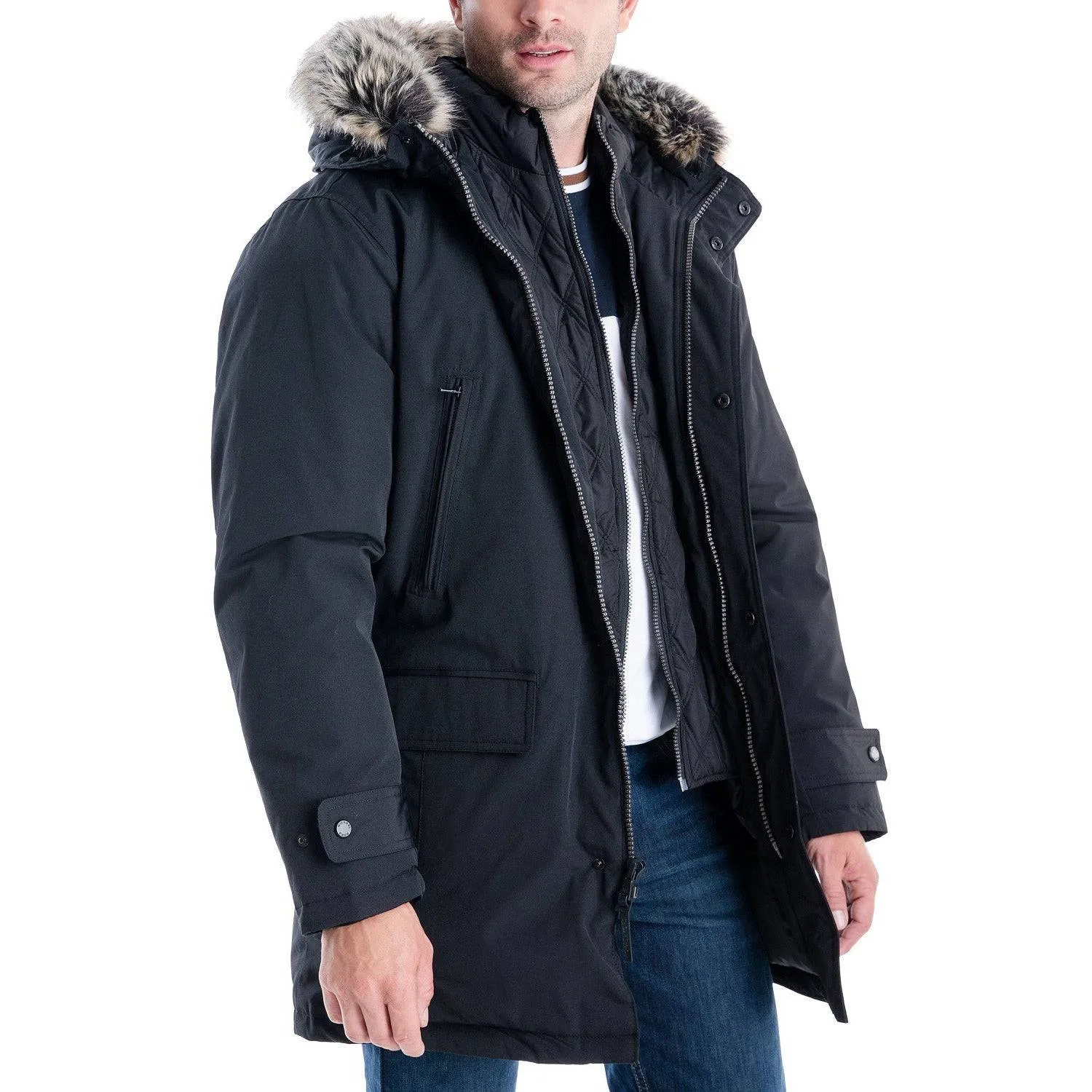 Michael Kors Men's Heavyweight Hooded Snorkel Parka Coat