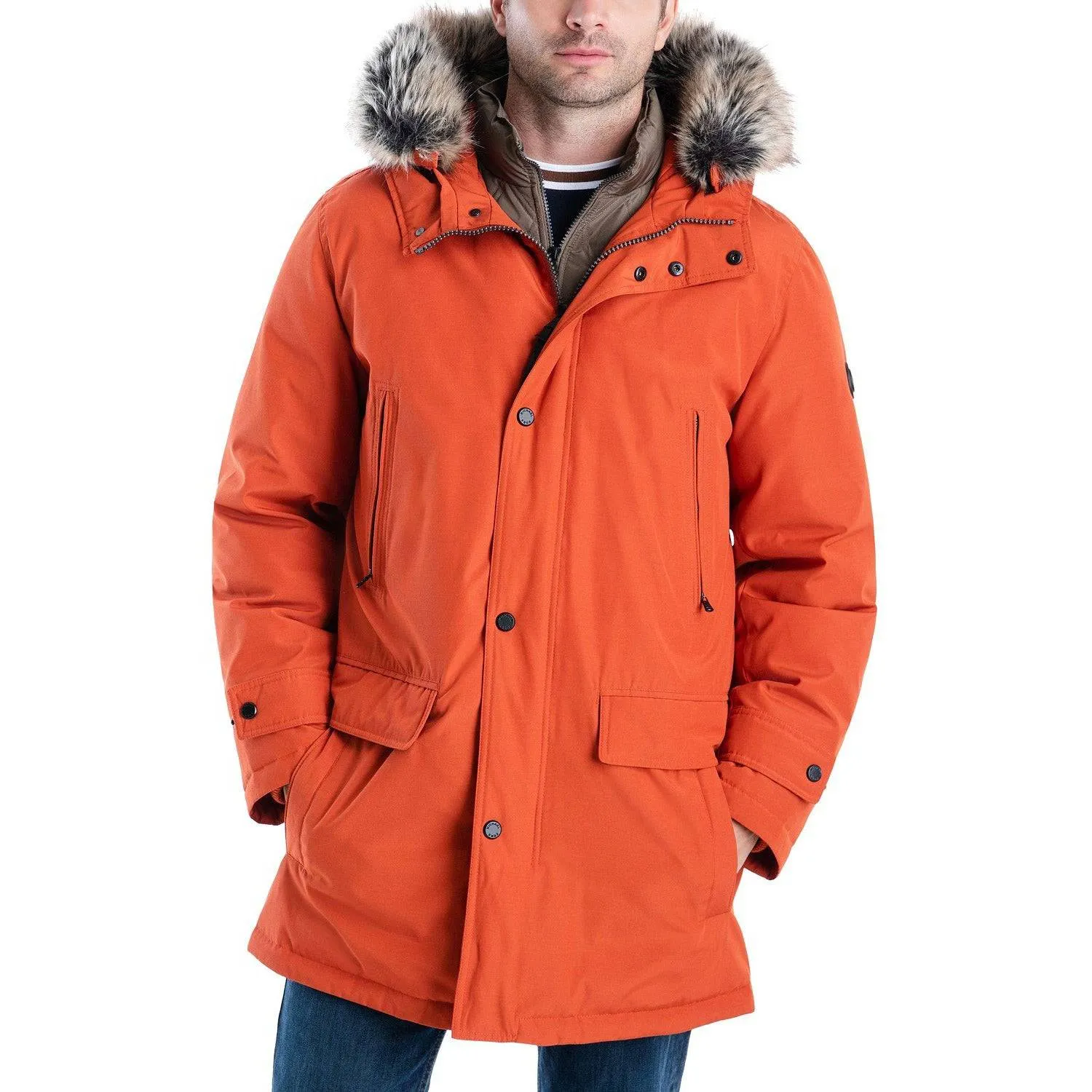 Michael Kors Men's Heavyweight Hooded Snorkel Parka Coat