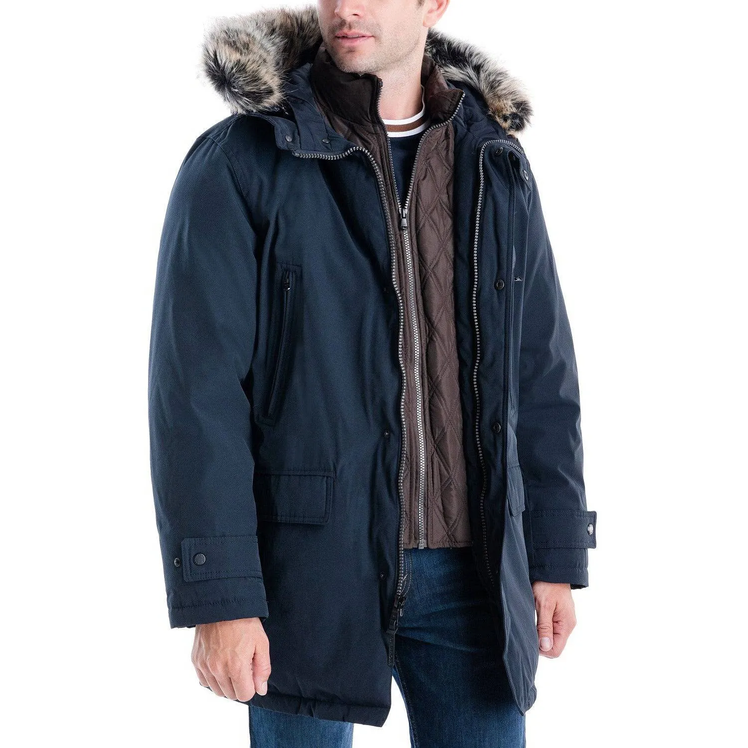 Michael Kors Men's Heavyweight Hooded Snorkel Parka Coat