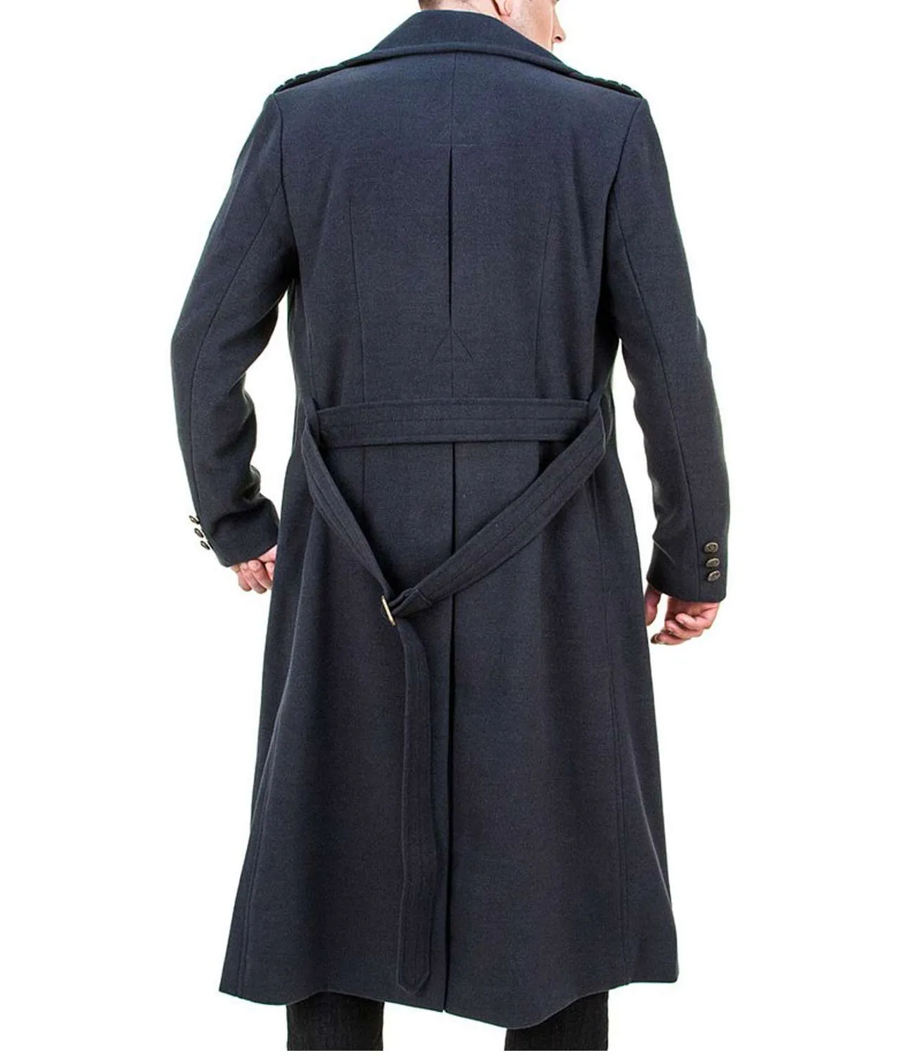 Nick E. Tarabay Black Wool Trench Coat