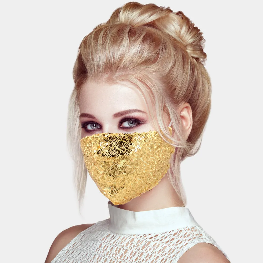 Niki AB Sequin Embellished Fashion Mask