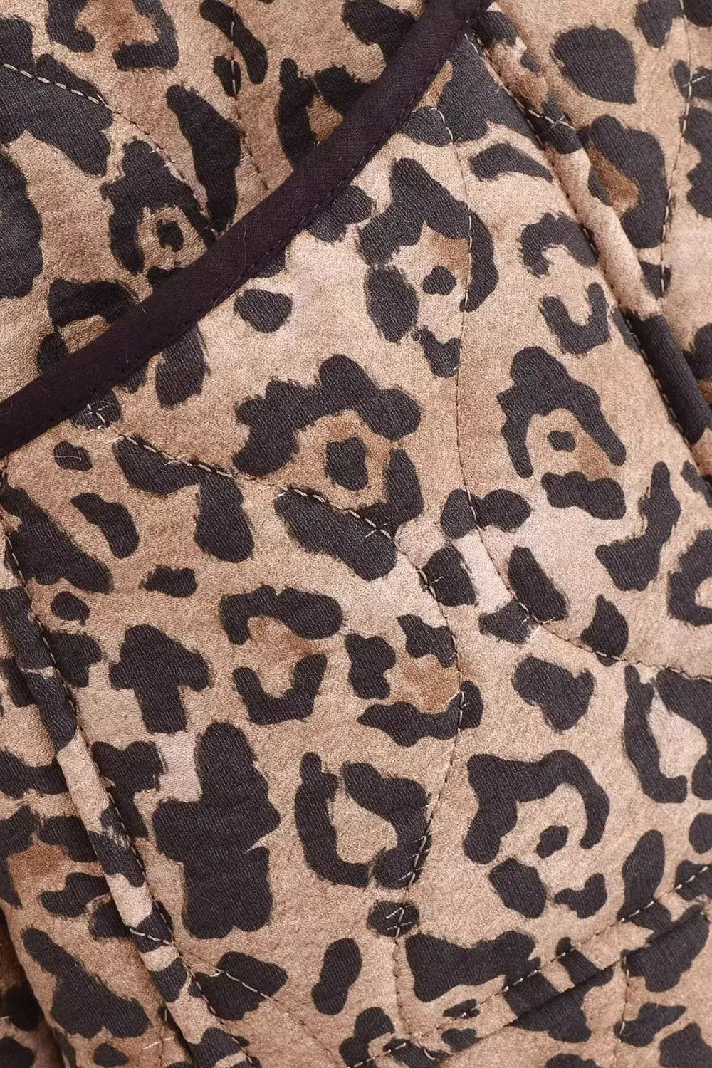 'Pamela' Leopard Print Round-Neck Casual Jacket