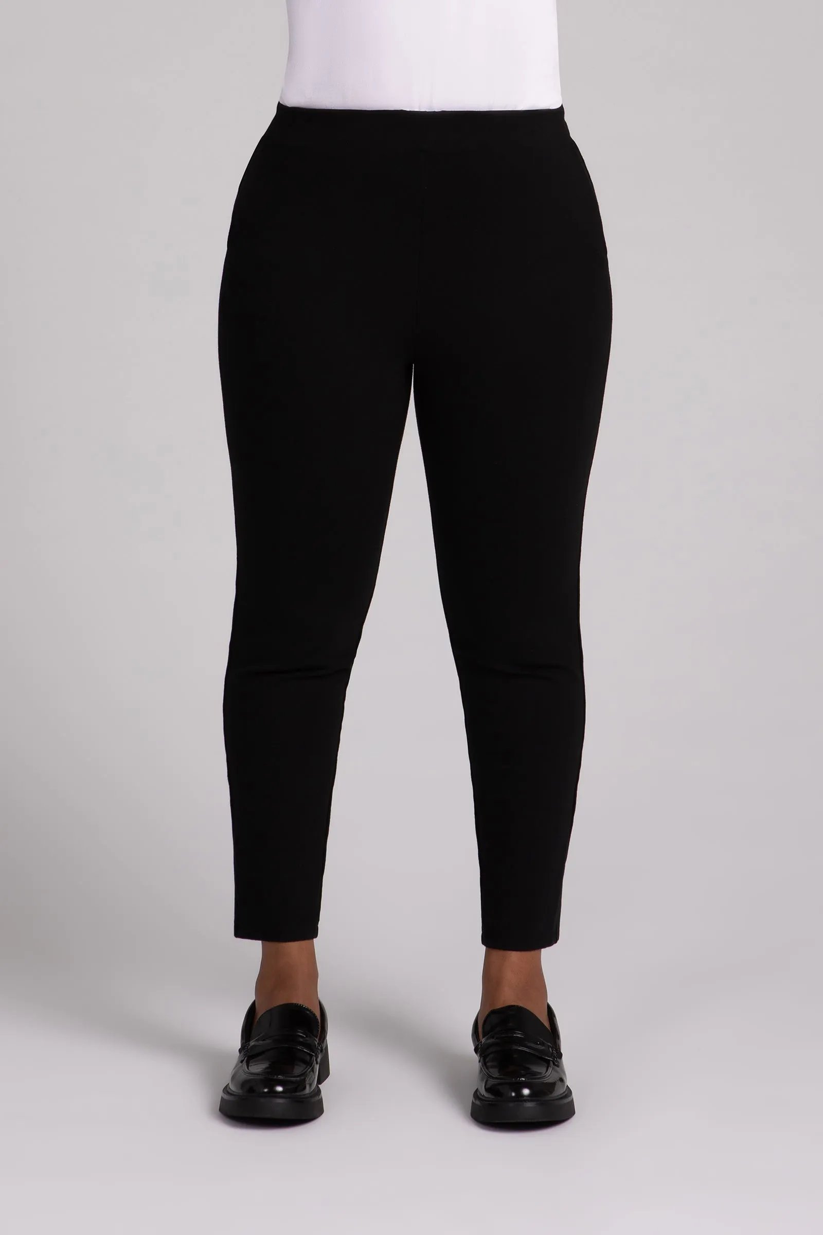 Ponte Pull On Pencil Ankle Pant | Black