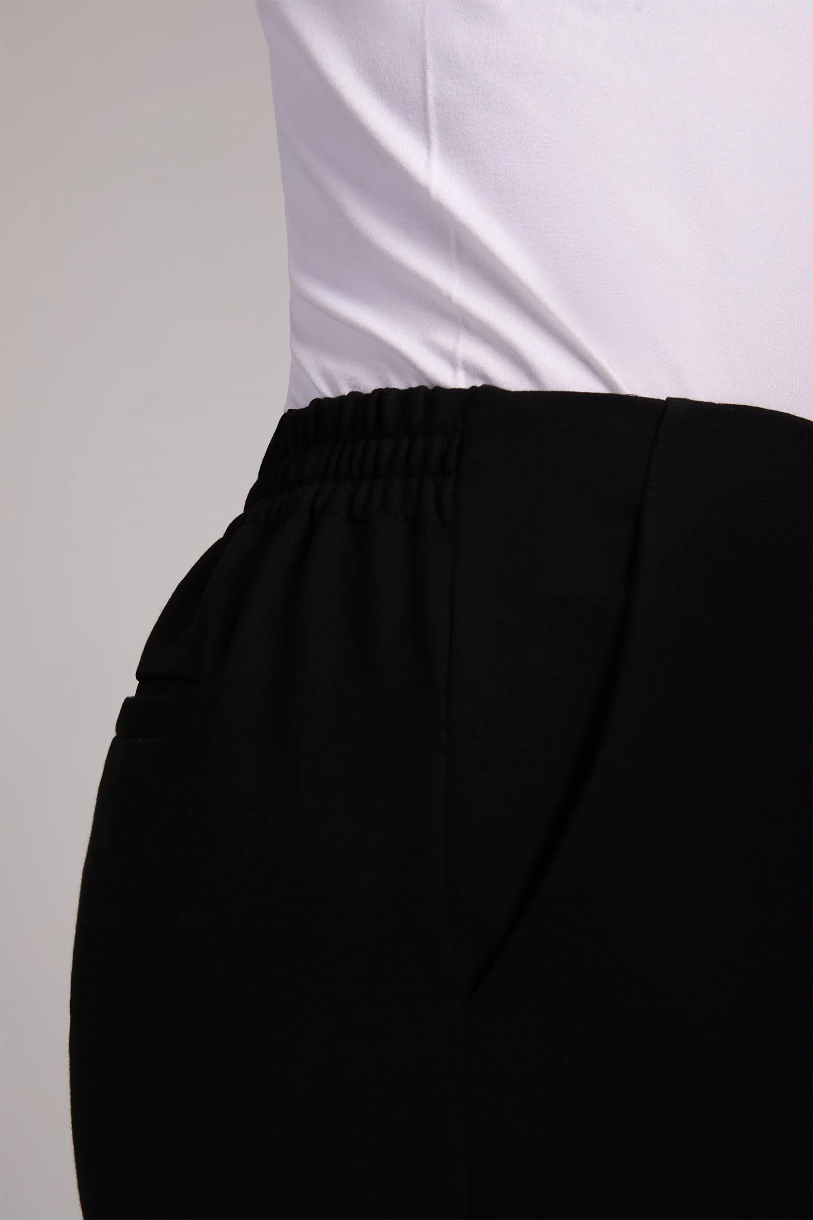 Ponte Pull On Stovepipe Pant | Black