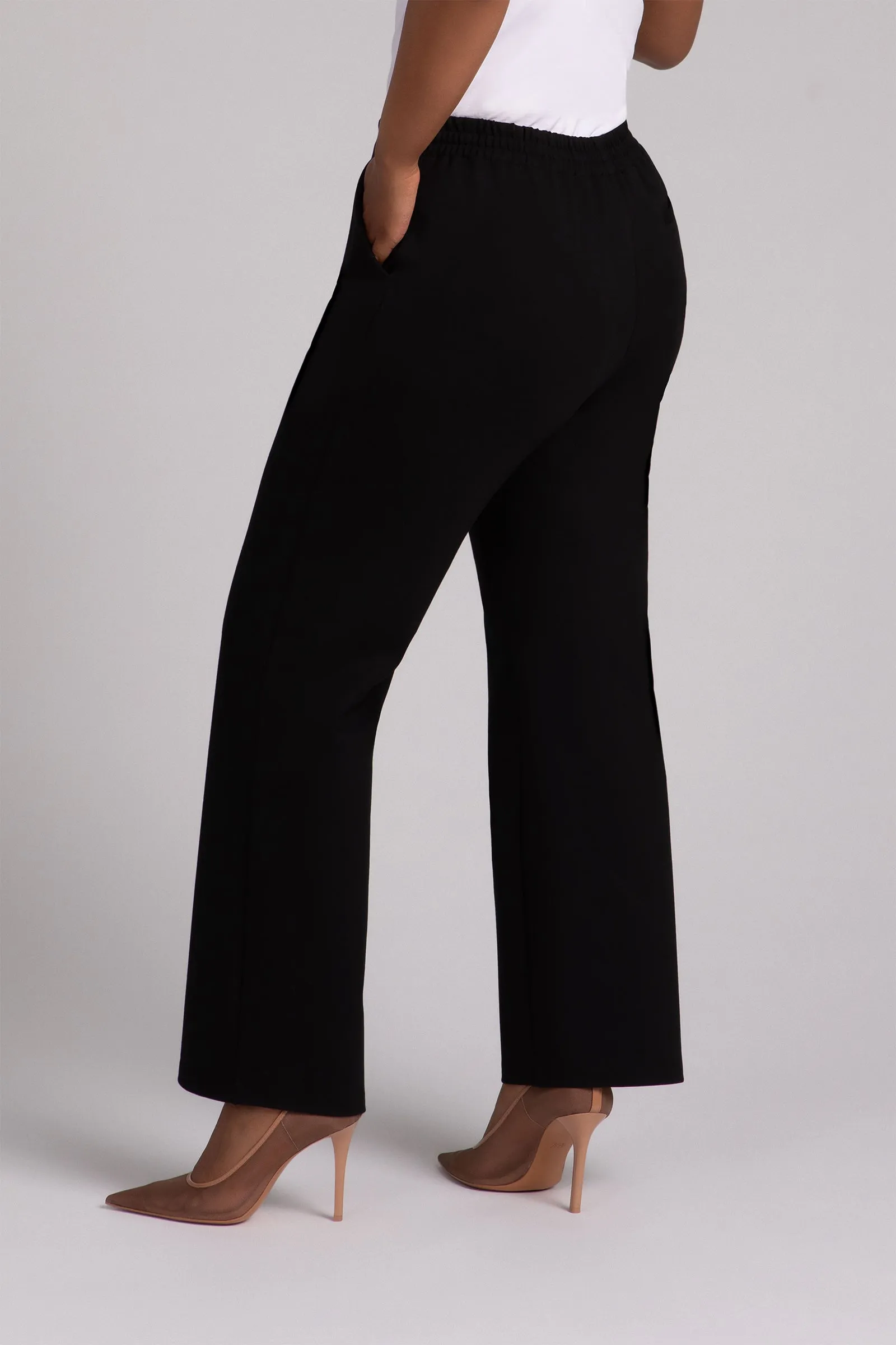 Ponte Pull On Stovepipe Pant | Black