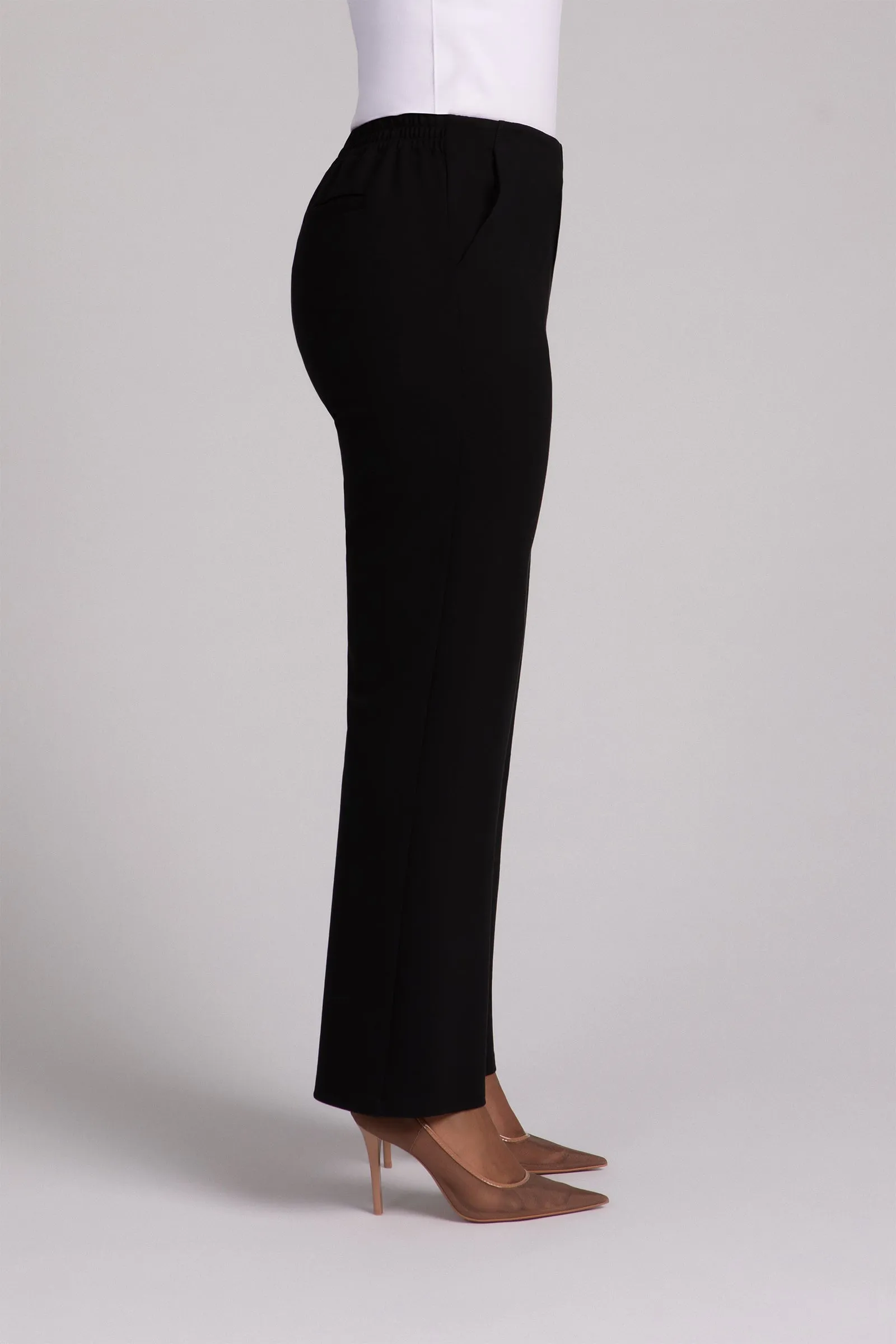 Ponte Pull On Stovepipe Pant | Black