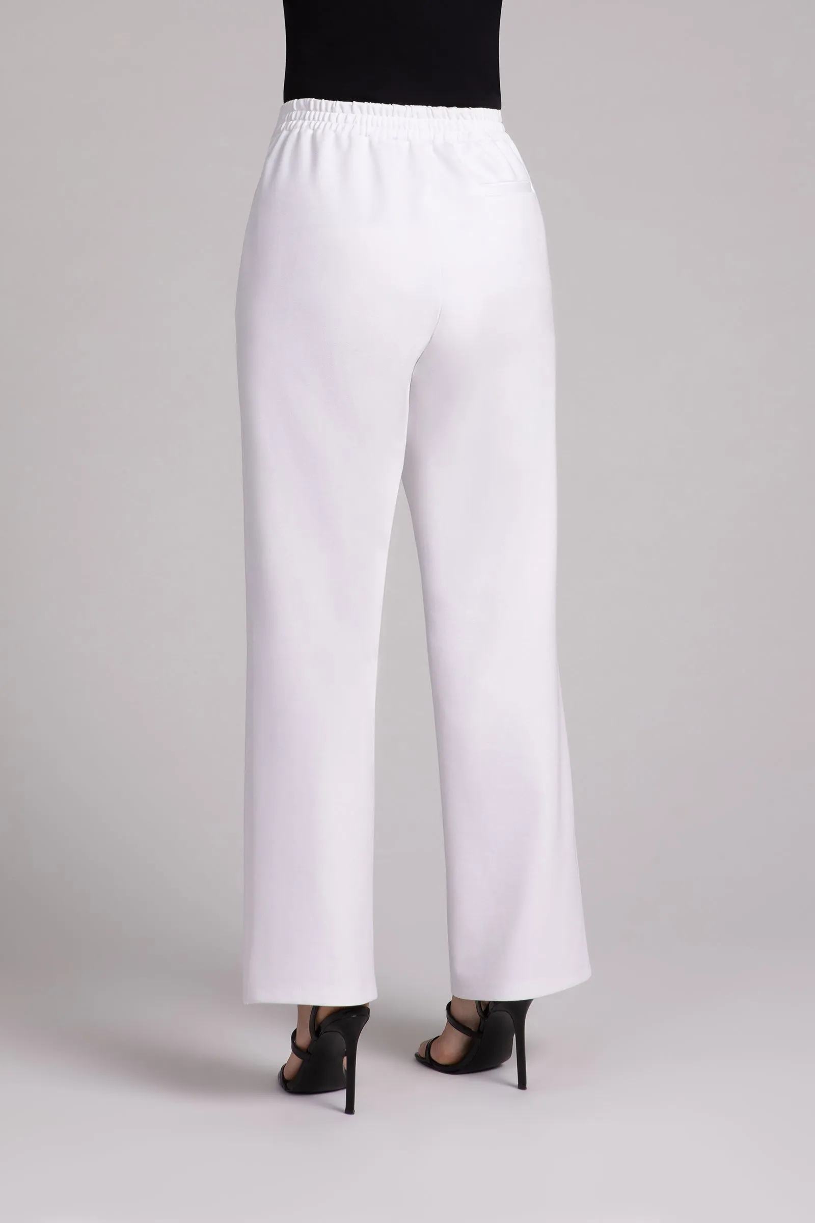 Ponte Pull On Stovepipe Pant | White