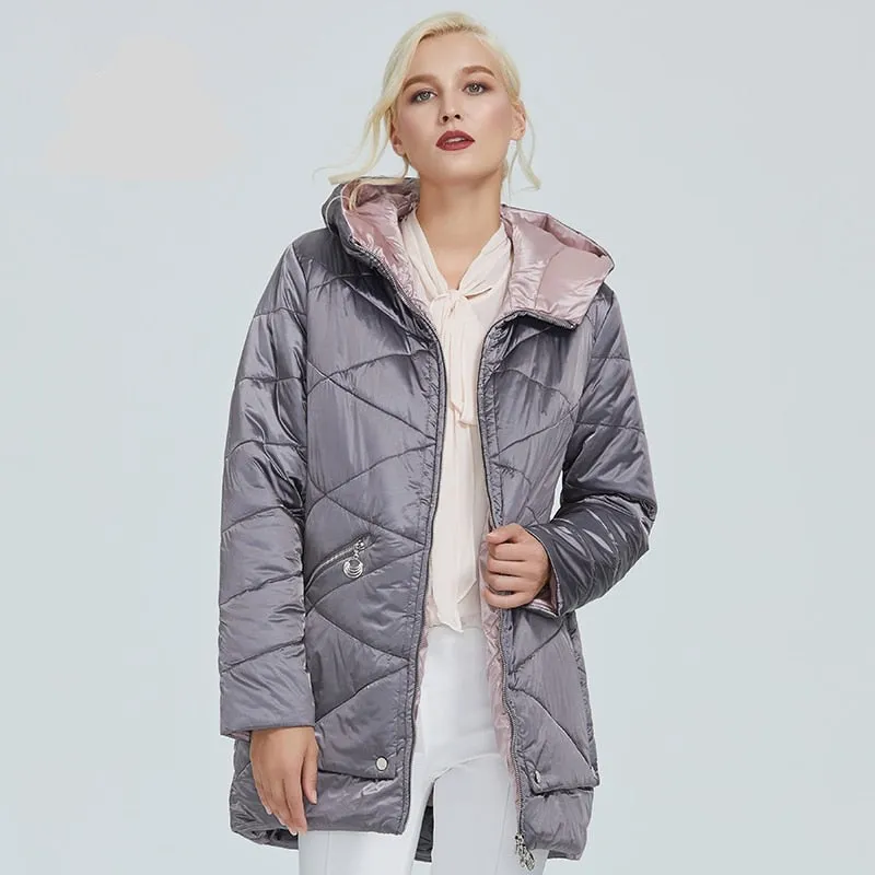 Quilted Down Waterproof Coat with Hood