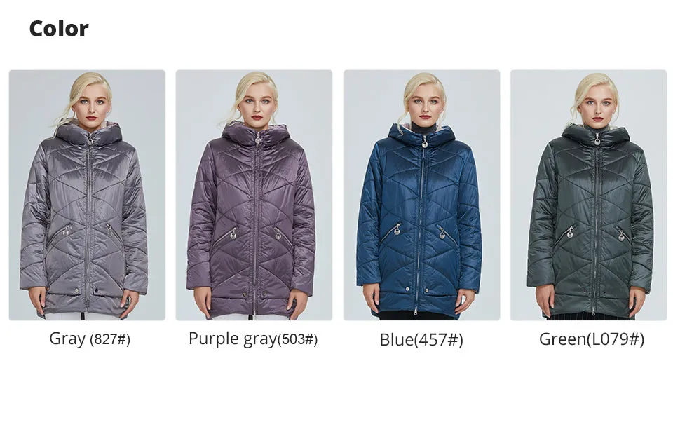 Quilted Down Waterproof Coat with Hood