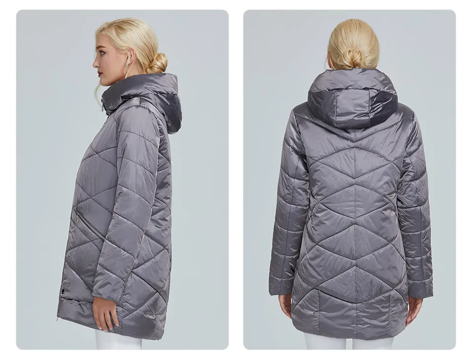 Quilted Down Waterproof Coat with Hood