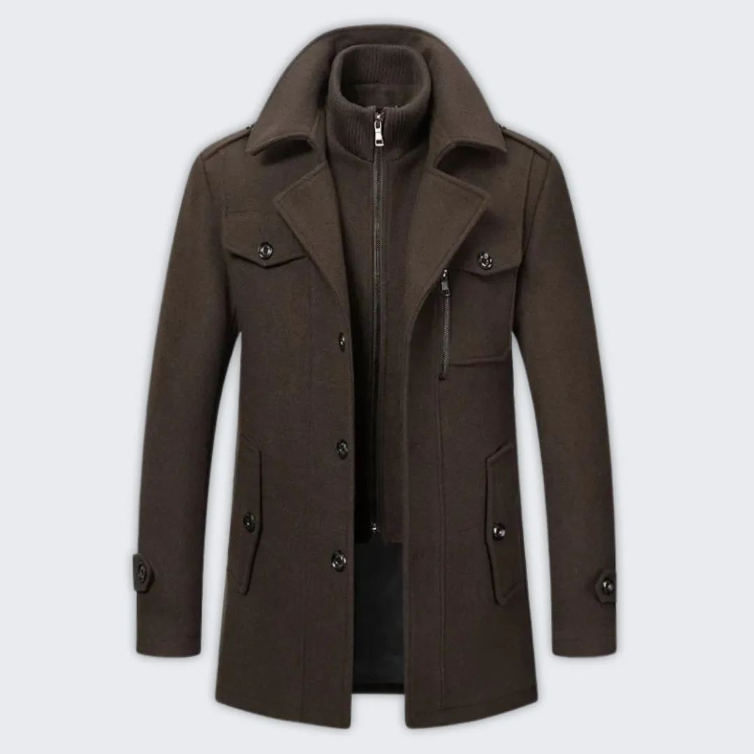 Stylish Men's Winter Jacket - Water-Repellent & Warm Layers