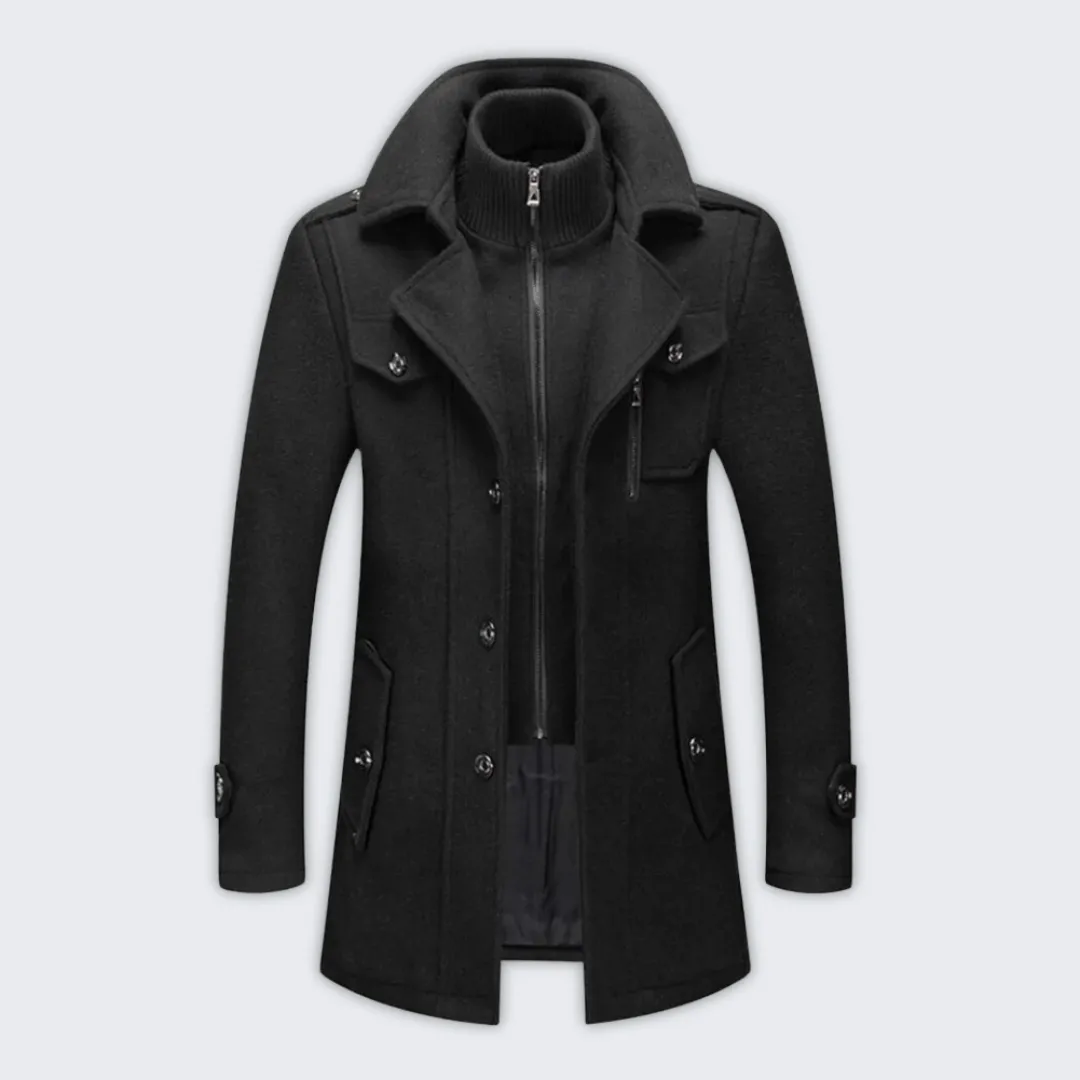 Stylish Men's Winter Jacket - Water-Repellent & Warm Layers