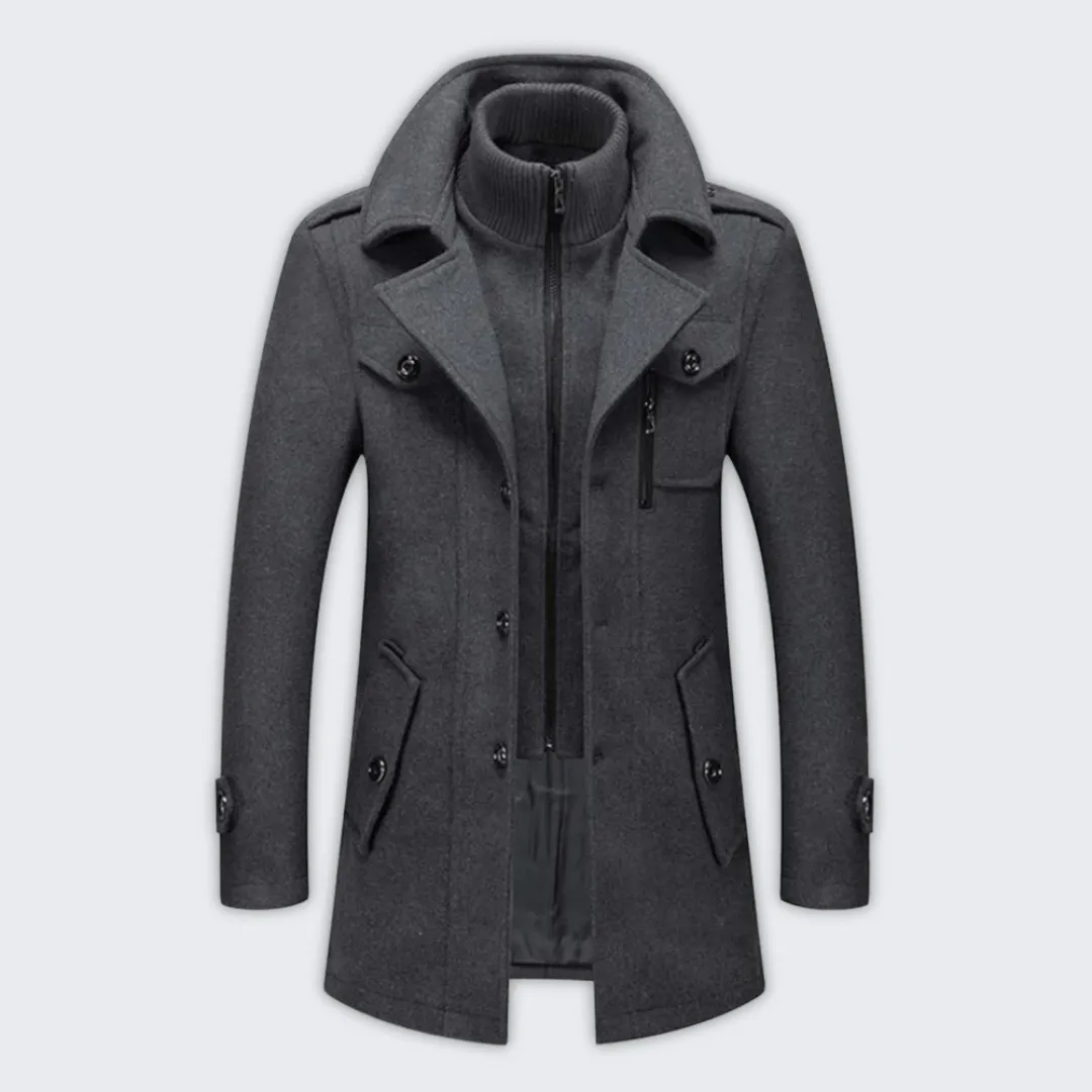 Stylish Men's Winter Jacket - Water-Repellent & Warm Layers