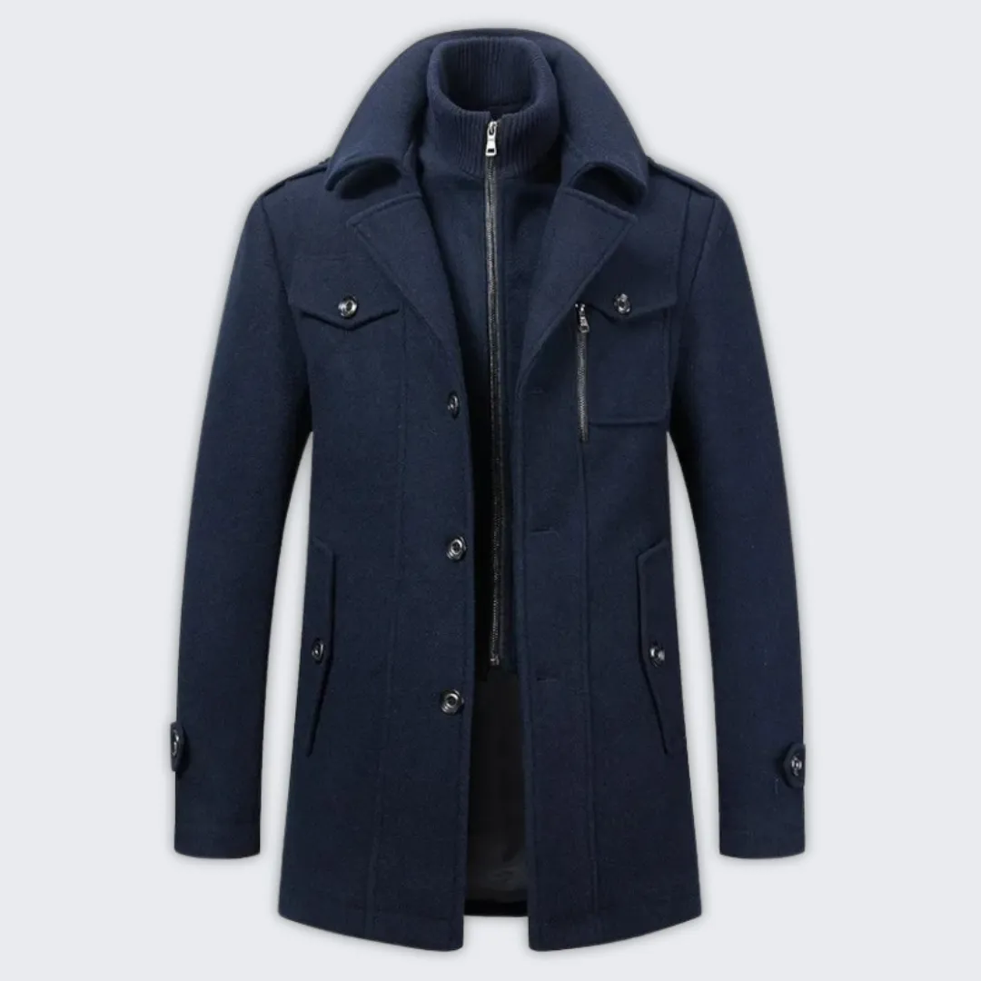 Stylish Men's Winter Jacket - Water-Repellent & Warm Layers