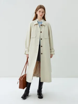 Waist with Belt Long Trench Top