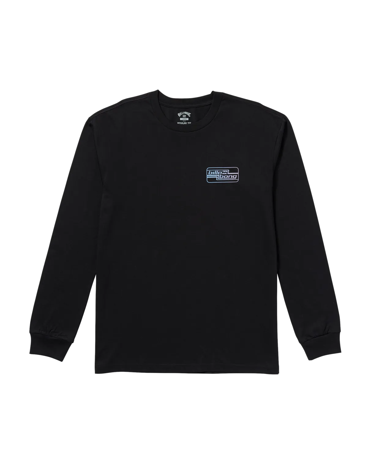 Walled Regular Long Sleeve T-Shirt in Black