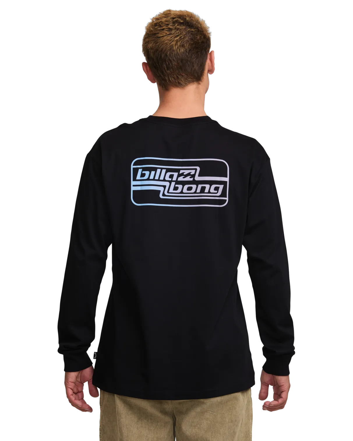 Walled Regular Long Sleeve T-Shirt in Black