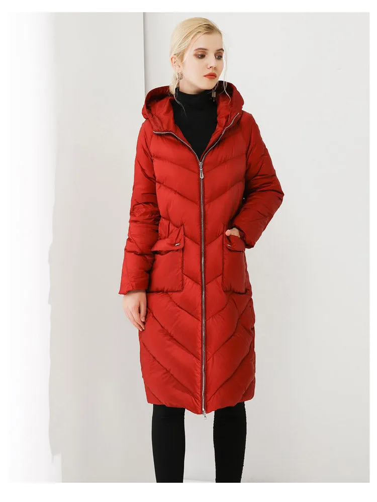 Women Winter 90% Duck Down Jackets Long Warm Women Long Down Coat Plus Size